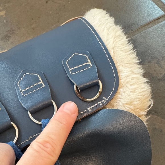 Sorel Vintage Manitou Blue Leather Winter Rain Snow Boots Wool Lined Size 8-8.5 - Picture 14 of 14